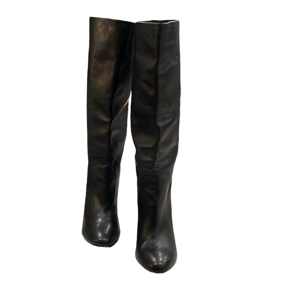 Gorgeous Vince Camuto Signature Tiona Tall Black Luxe Leather Boots - Picture 2 of 7